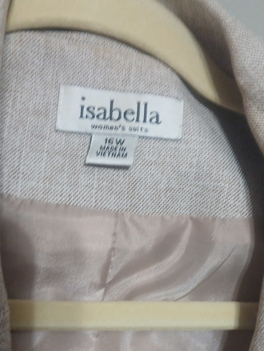 Isabella Women's Light Beige Pantsuit - Classic Blazer & Trousers - Picture 5 of 8